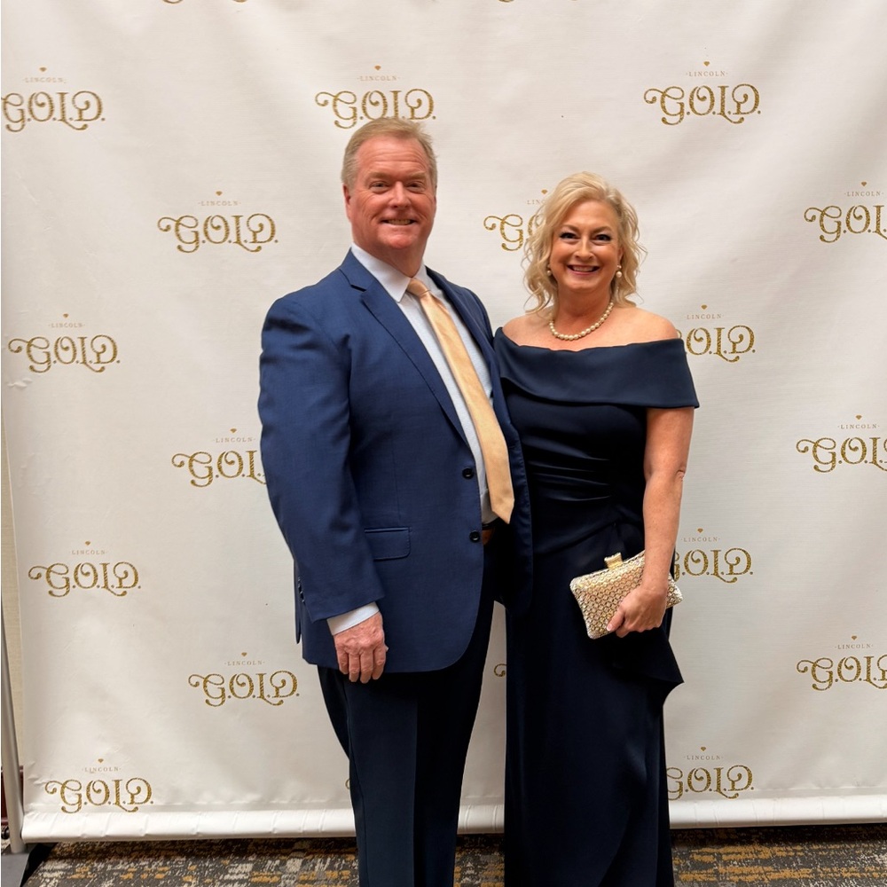 Xscape Navy Blue Off-Shoulder Gown for Weddings/Formal Events - Picture 8 of 8